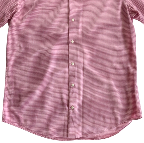 Ben Sherman Pink Houndstooth Dress Shirt Neck Size 15.5 - Picture 7 of 9
